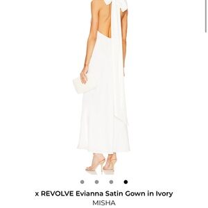 MISHA x REVOLVE Evianna Satin Gown in Ivory